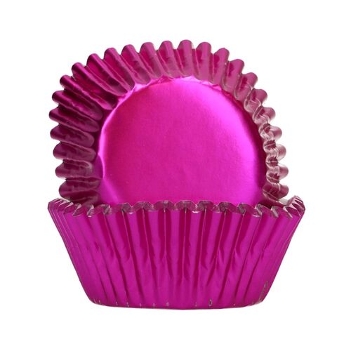 CÁPSULAS CUPCAKES FOLHA DE ALUMÍNIO "FOIL" FUNCAKES - ROSA METALIZADO