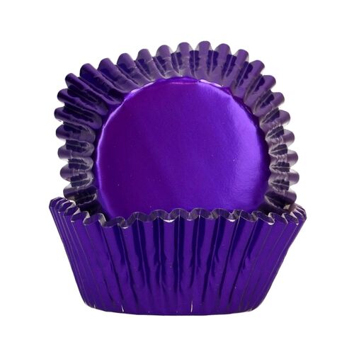 CÁPSULAS CUPCAKES FOLHA DE ALUMÍNIO "FOIL" FUNCAKES - PURPURA METALIZADO