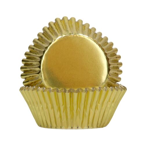 CÁPSULAS CUPCAKES FOLHA DE ALUMÍNIO "FOIL" FUNCAKES - OURO METALIZADO