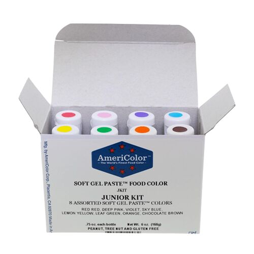 “KIT JÚNIOR” 8 CORANTES EM GEL AMERICOLOR (168 G)