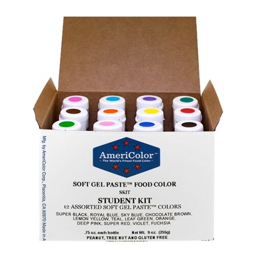 “KIT ESTUDANTE” 12 CORANTES EM GEL AMERICOLOR (252 G)