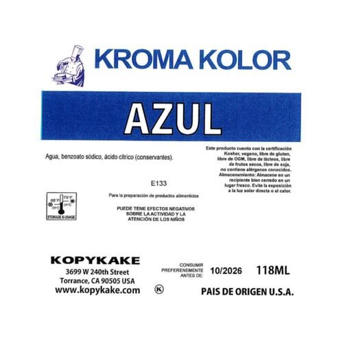 CORANTE PARA AERÓGRAFO “KROMA KOLOR” KOPYKAKE - AZUL (118 ML)