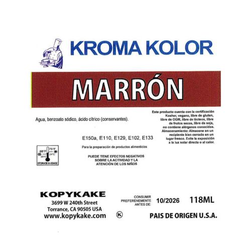 CORANTE PARA AERÓGRAFO “KROMA KOLOR” KOPYKAKE - MARROM (118 ML)