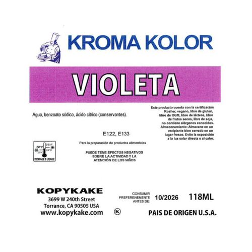 CORANTE PARA AERÓGRAFO “KROMA KOLOR” KOPYKAKE - VIOLETA (118 ML)