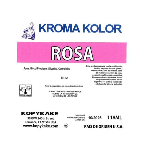 CORANTE PARA AERÓGRAFO “KROMA KOLOR” KOPYKAKE - ROSA (118 ML)