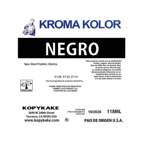 CORANTE PARA AERÓGRAFO “KROMA KOLOR” KOPYKAKE - PRETO (118 ML)