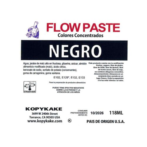 CORANTE EM GEL "FLOW PASTE" KOPYKAKE - NOIR (118 ML)