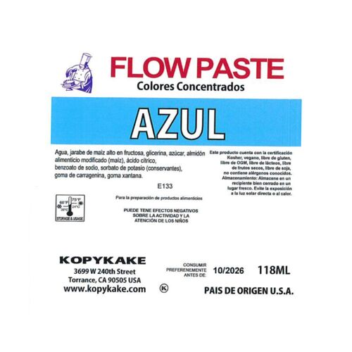 CORANTE EM GEL "FLOW PASTE" KOPYKAKE - AZUL CÉU (118 ML)