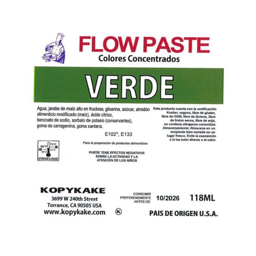 CORANTE EM GEL "FLOW PASTE" KOPYKAKE - VERDE FOLHA (118 ML)