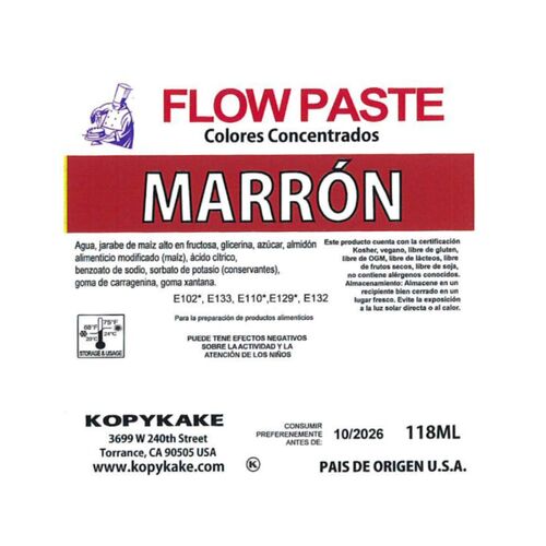 CORANTE EM GEL "FLOW PASTE" KOPYKAKE - MARROM (118 ML)