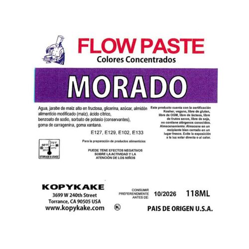 CORANTE EM GEL "FLOW PASTE" KOPYKAKE - ROXO (118 ML)