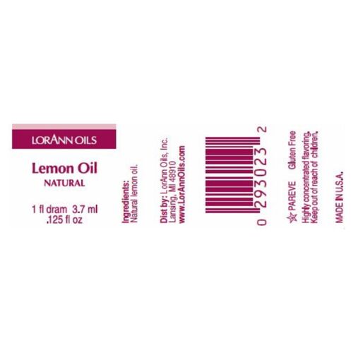 ÓLEO DE AROMA DE LORANN - LIMÃO / LEMON (3,7 ML)