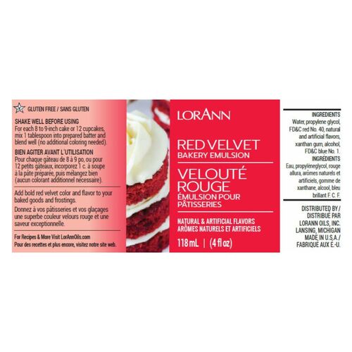 EMULSÃO DE PADARIA LORANN - RED VELVET (118 ML)