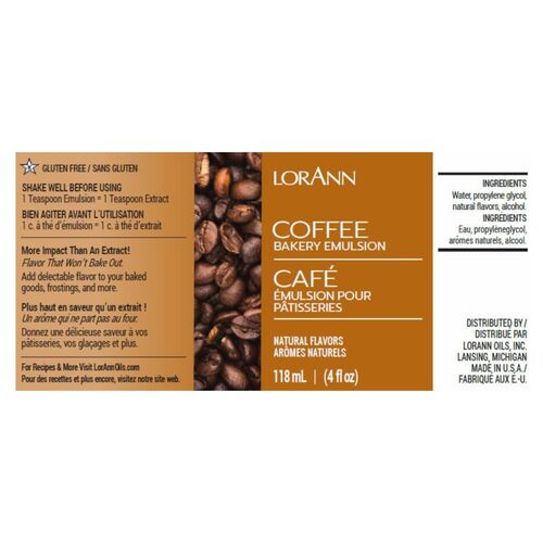 EMULSÃO DE PADARIA LORANN - CAFE / COFFEE (118 ML)