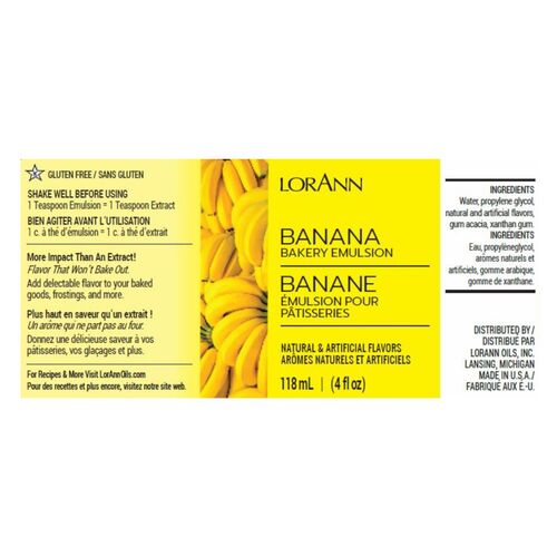 EMULSÃO DE PADARIA LORANN - BANANA (118 ML)