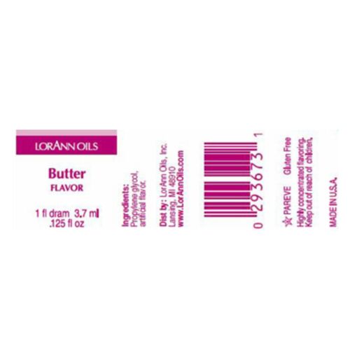 AROMA CONCENTRADO LORANN - MANTEIGA / BUTTER (3,7 ML)