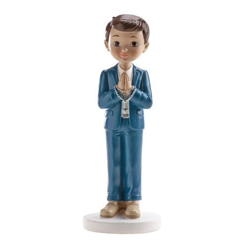 FIGURA PARA BOLO - MENINO DE AZUL E TERÇO