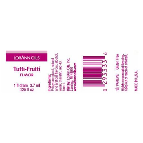 AROMA CONCENTRADO LORANN - TUTTI FRUTTI (3,7 ML)