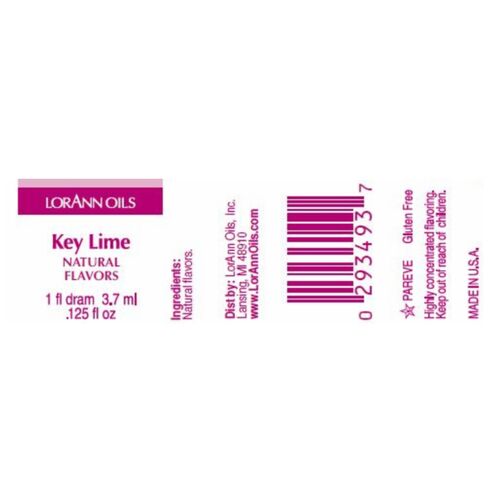 ÓLEO DE AROMA DE LORANN - LIMA ACIDA / KEY LIME (3,7 ML)