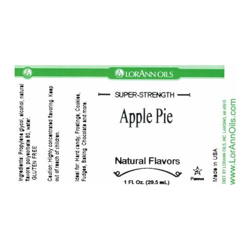 AROMA "SUPER-STRENGTH" LORANN - TARTA DE MAÇÃ / APPLE PIE (29,5 ML)