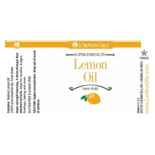 ÓLEO "SUPER-STRENGTH" LORANN - LIMÃO / LEMON (29,5 ML)