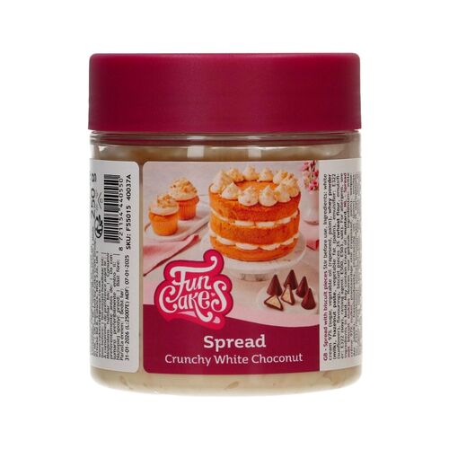 CREME PARA PASSAR FUNCAKES - CHOCONUT BRANCO CROCANTE (250 G)