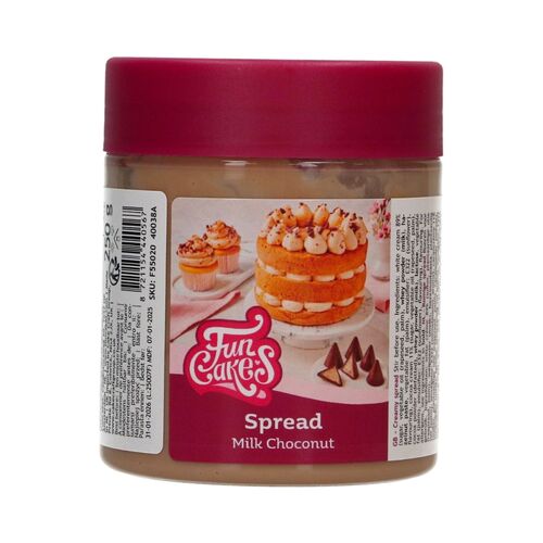 CREME PARA PASSAR FUNCAKES - CROCANTE DE CHOCOLATE AO LEITE (250 G)