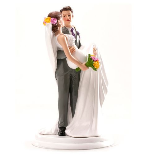 FIGURA PARA BOLO CASAL MULHER NO COLO